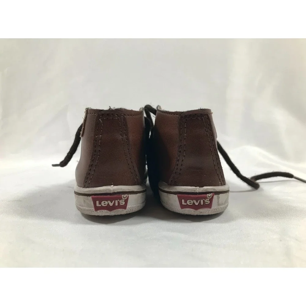 Levis Toddler Boy‎ Booties Brown Low Top Lace-Up 14cm Size US 5 SEE PICTURES